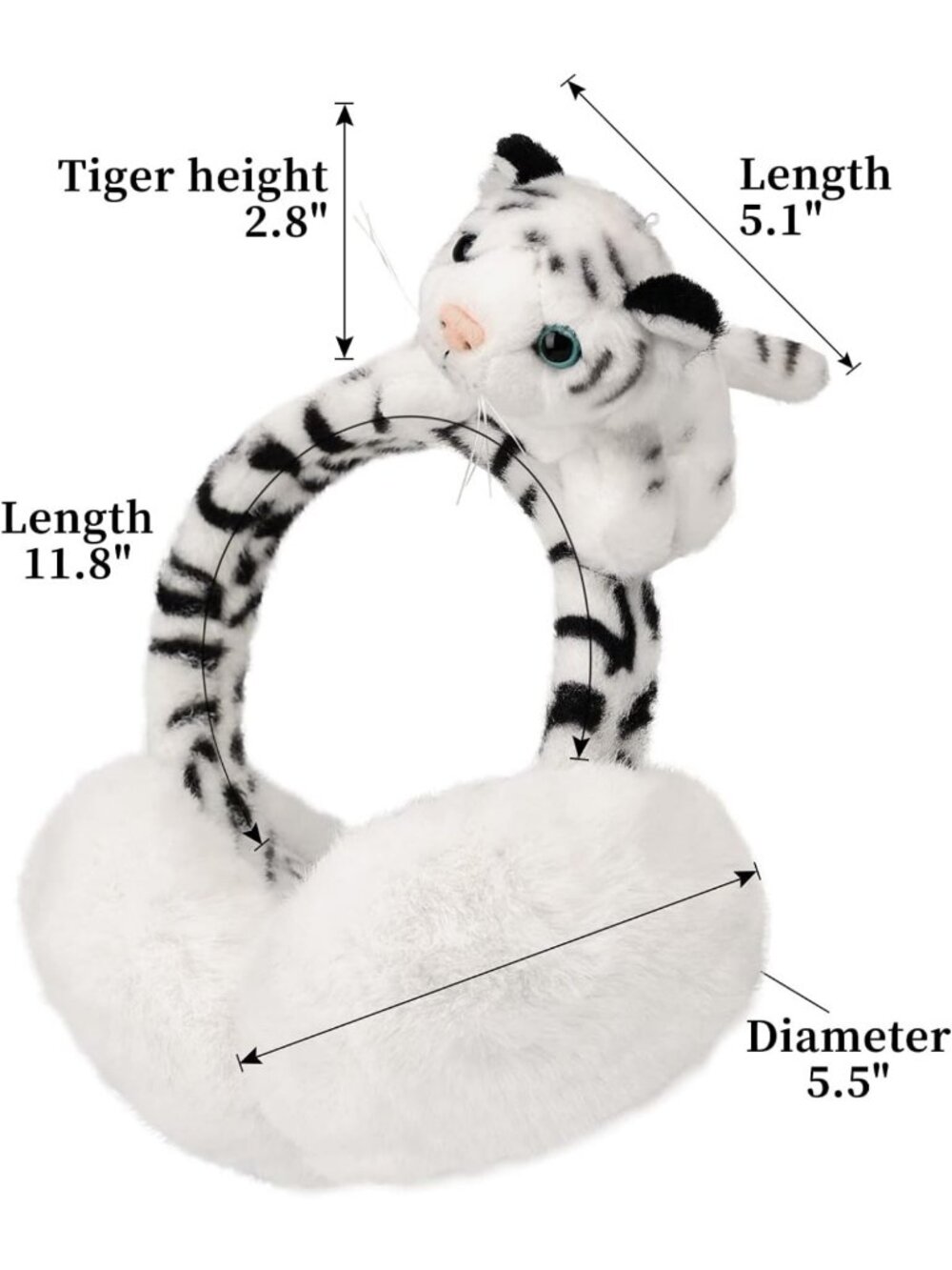 Cozy Faux Fur Animal Earmuffs for Winter | Warm Ear Covers & Headband - Picture 6 of 7